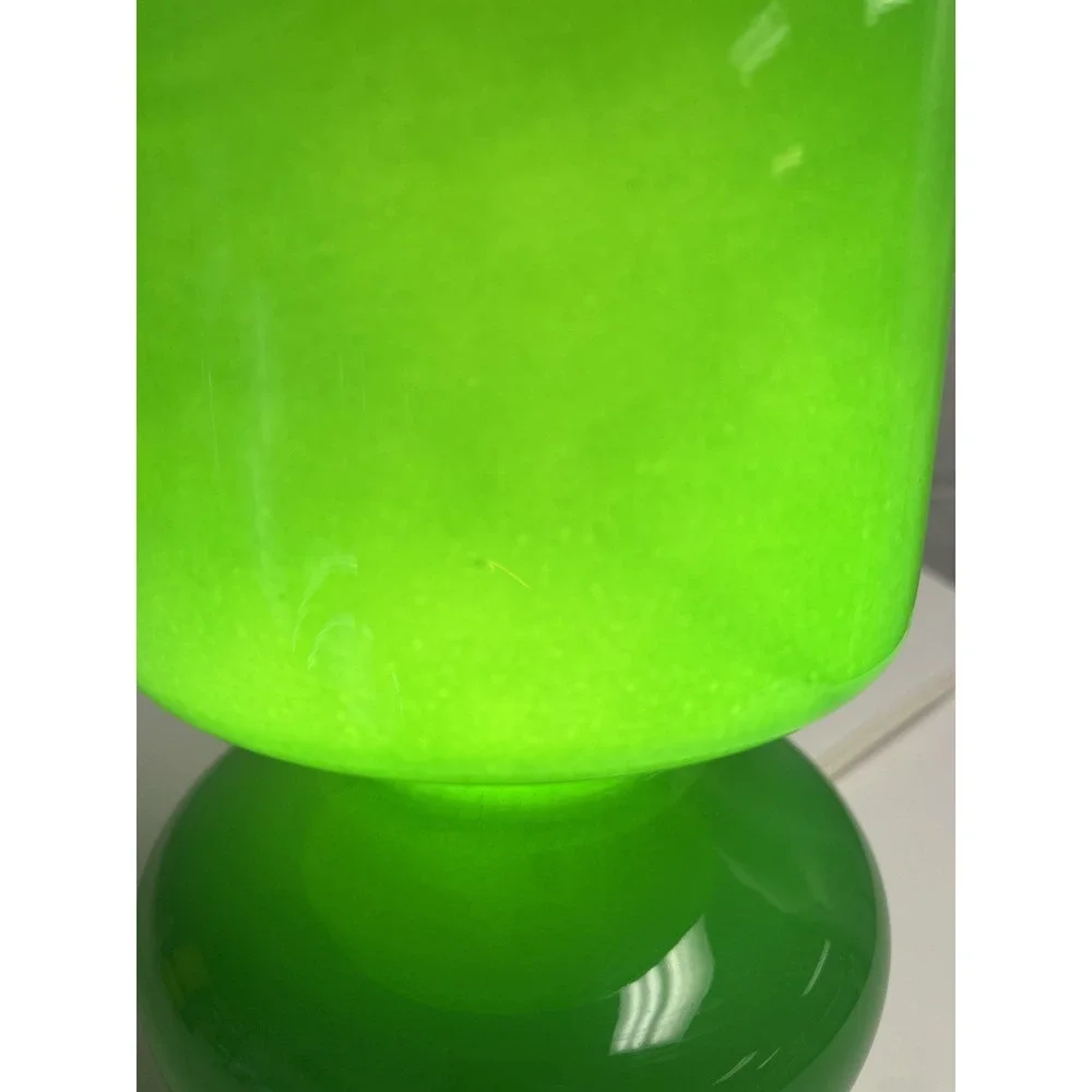 Ikea Lykta Kelly Green Glass Table Lamp Mushroom Vintage Dark Green‎ Y2K WORKS